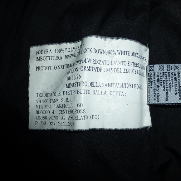 Down Jacket w/ Detachable Hood Black | Size S - Picture 7 of 8